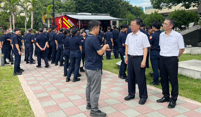黃明昭校長關心此次活動辦理情形,並與主任工程師交流討論「大規模事件發生時跨機關協調整合通訊」之實務應用